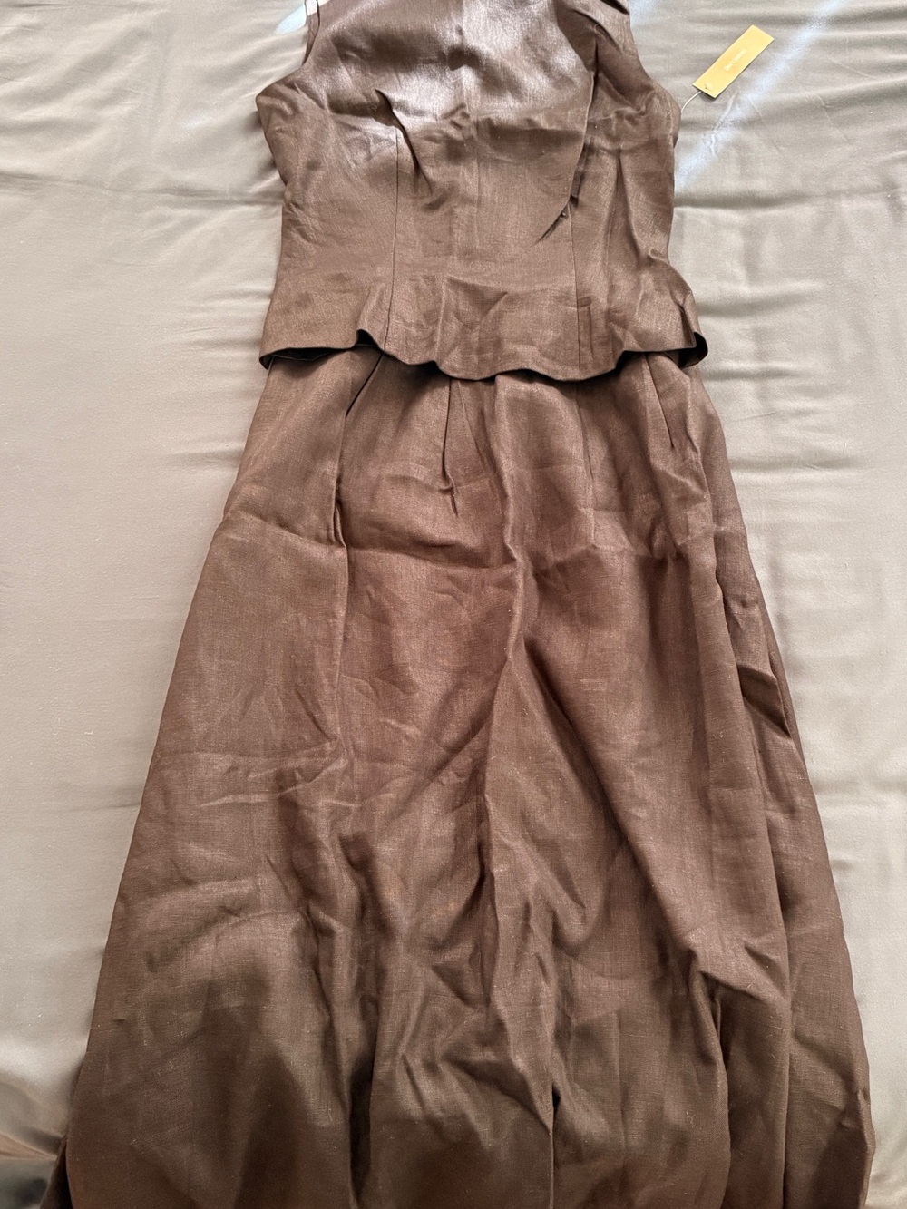 O.P.T. Brown Claudette Linen Set - 2